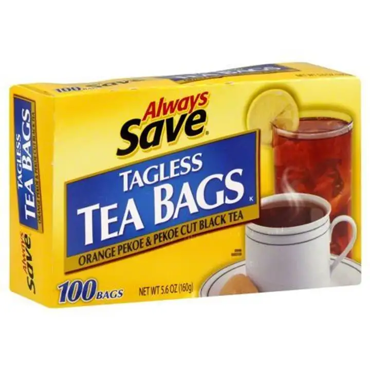 Order Always Save Tea Bags, Tagless - 100 Each food online from Fligner Market store, Lorain on bringmethat.com