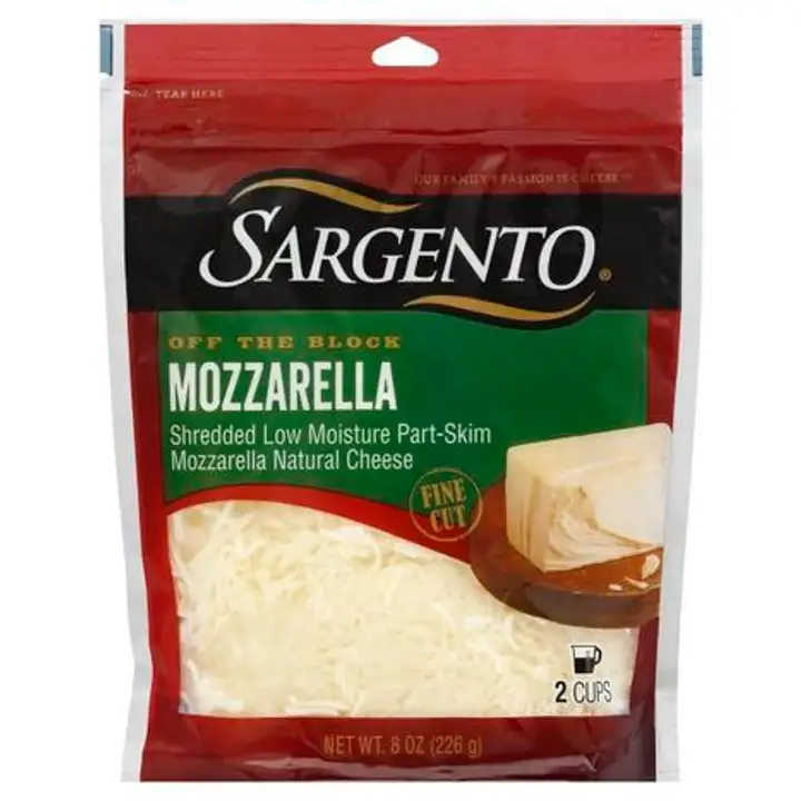 Order Sargento Off the Block Cheese, Shredded, Fine Cut, Mozzarella, Part-Skim - 8 Ounces food online from Holiday farms store, Roslyn Heights on bringmethat.com