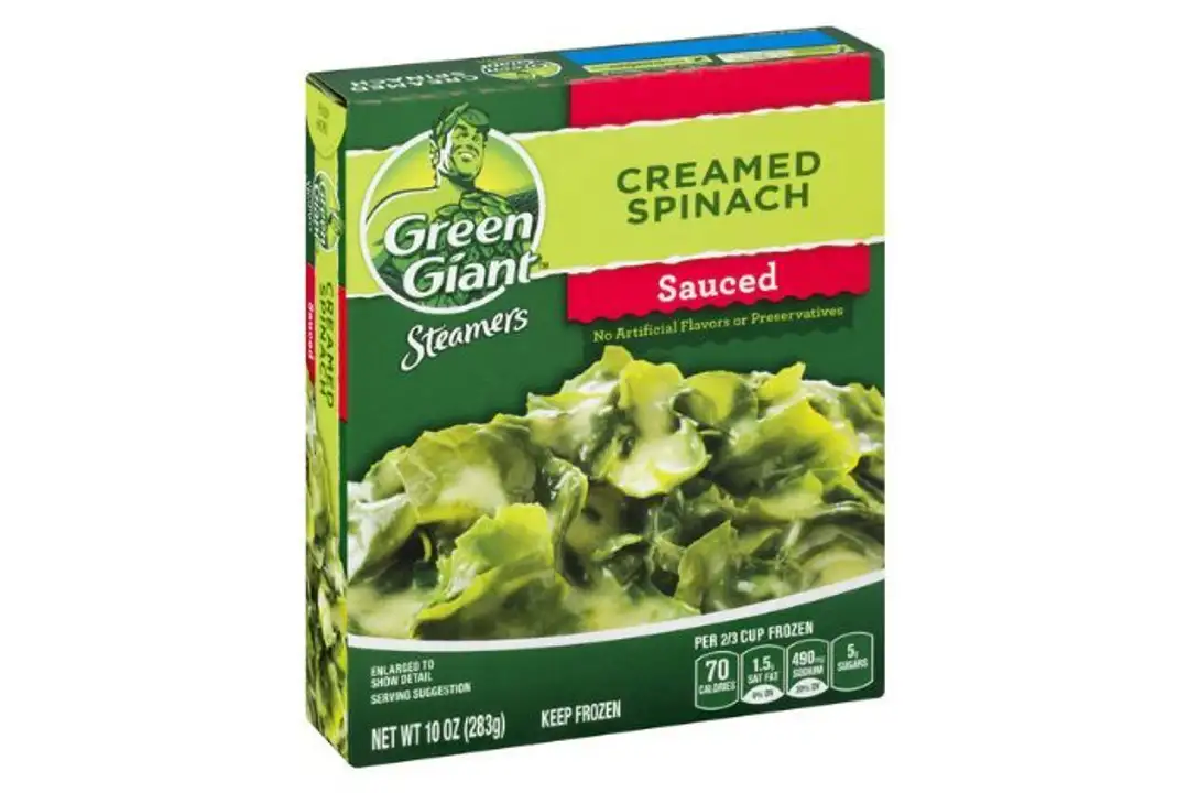 Order Green Giant Steamers Spinach, Creamed, Sauced - 10 Ounces food online from Holiday farms store, Roslyn Heights on bringmethat.com