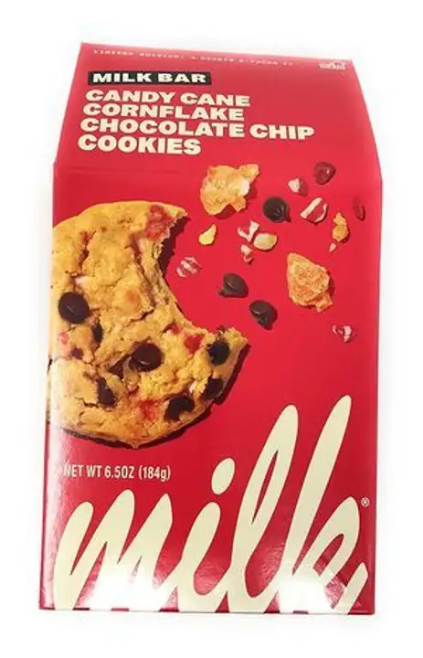 Order Milk Bar Candy Cane Cornflake Chocolate Chip Cookies - 6.5 Ounces food online from Whole Foods Co-Op Denfeld store, Duluth on bringmethat.com