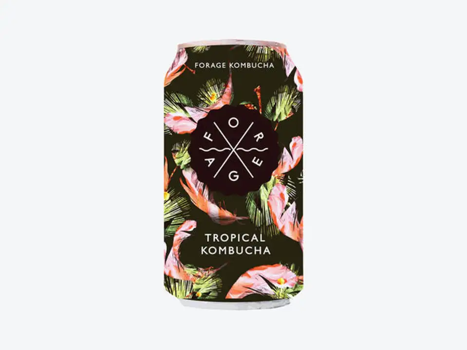 Order Forage Kombucha Tropical - 12 Ounces food online from Whole Foods Co-Op Denfeld store, Duluth on bringmethat.com