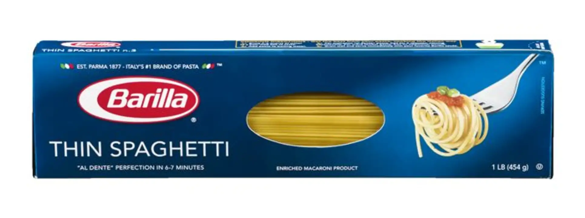 Order Barilla Thin Spaghetti, N.3 - 16 Ounces food online from Holiday farms store, Roslyn Heights on bringmethat.com