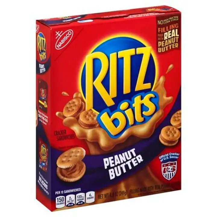 Order Ritz Bits Cracker Sandwiches, Peanut Butter - 8.8 Ounces food online from Holiday farms store, Roslyn Heights on bringmethat.com