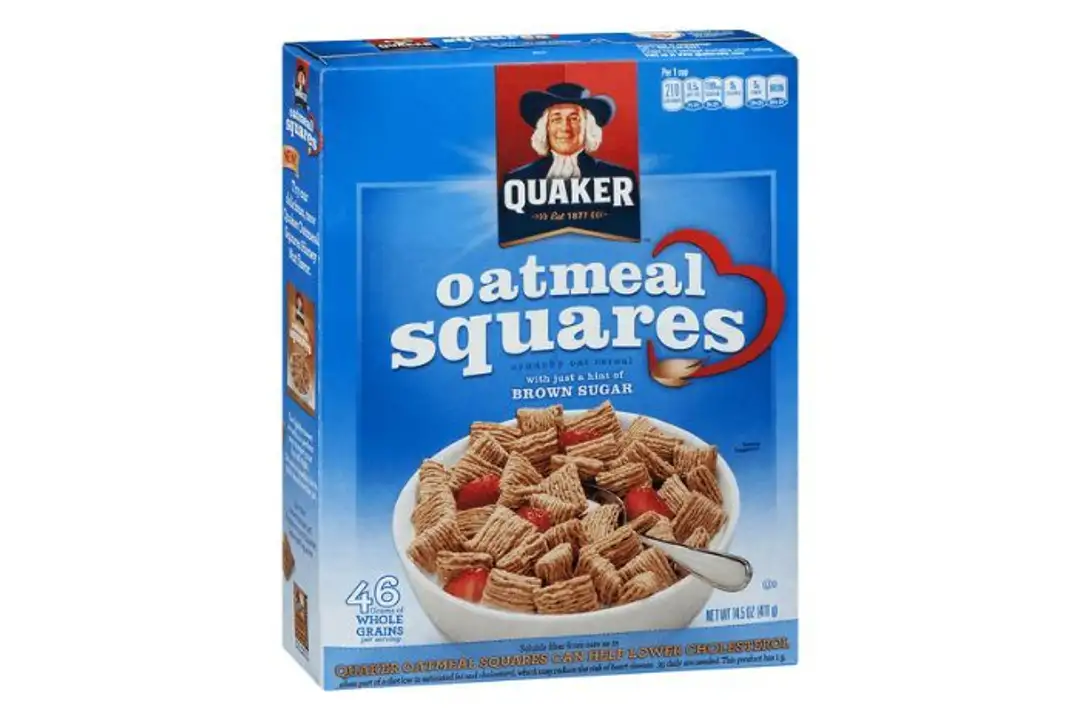 Order Quaker Cereal, Oatmeal Squares, with a Hint of Brown Sugar - 14.5 Ounces food online from Holiday farms store, Roslyn Heights on bringmethat.com
