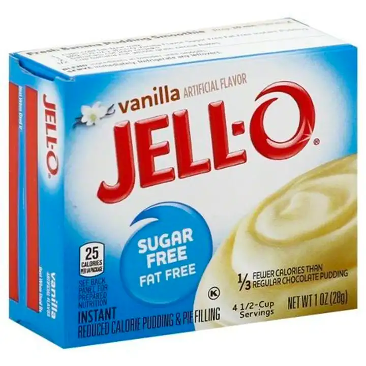 Order Jell O Pudding & Pie Filling, Instant, Reduced Calorie, Sugar Free, Vanilla - 1 Ounce food online from Novato Harvest Market store, Novato on bringmethat.com