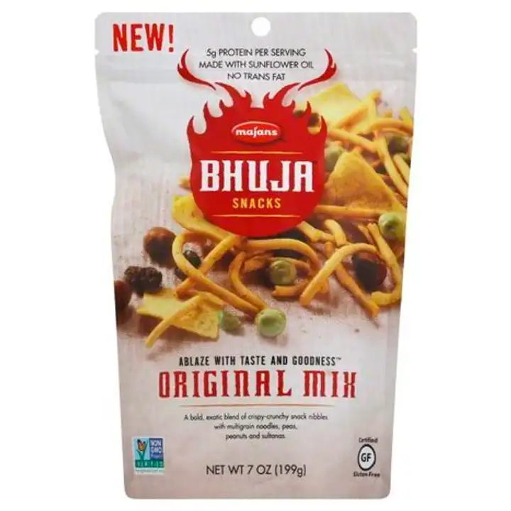Order Majans Bhuja Snacks, Original Mix - 7 Ounces food online from Whole Foods Co-Op Denfeld store, Duluth on bringmethat.com
