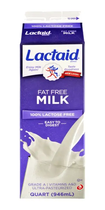 Order Lactaid Milk, Fat Free - 946 Milliliters food online from Novato Harvest Market store, Novato on bringmethat.com