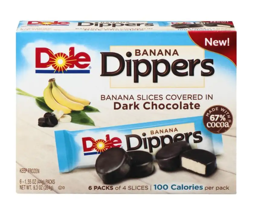 Order Dole Dippers Banana Slices, Dark Chocolate Covered - 264 Grams food online from Novato Harvest Market store, Novato on bringmethat.com