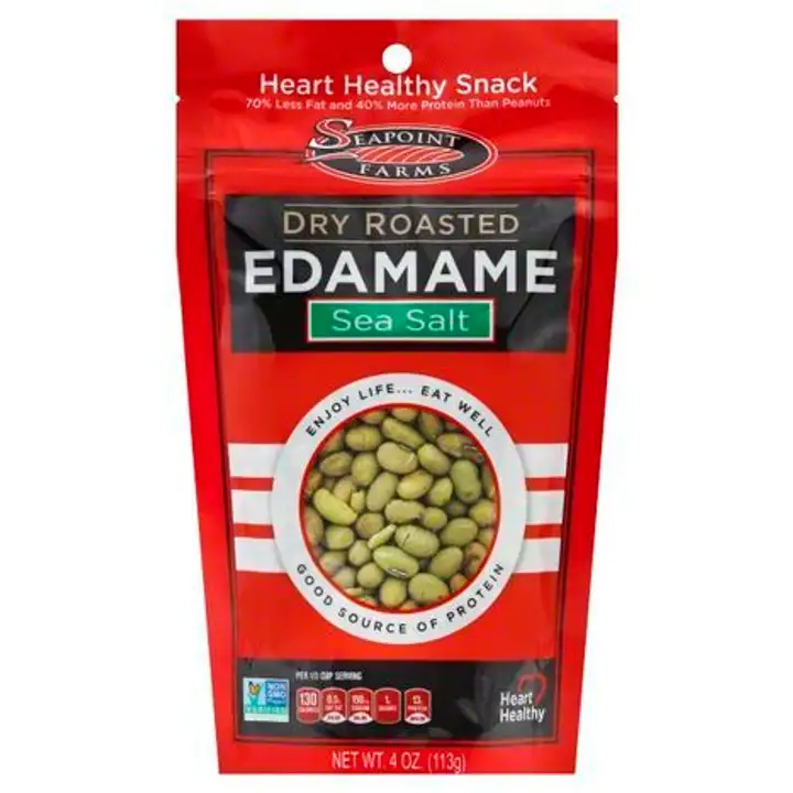 Order Seapoint Farms Edamame, Dry Roasted, Sea Salt - 4 Ounces food online from Holiday farms store, Roslyn Heights on bringmethat.com