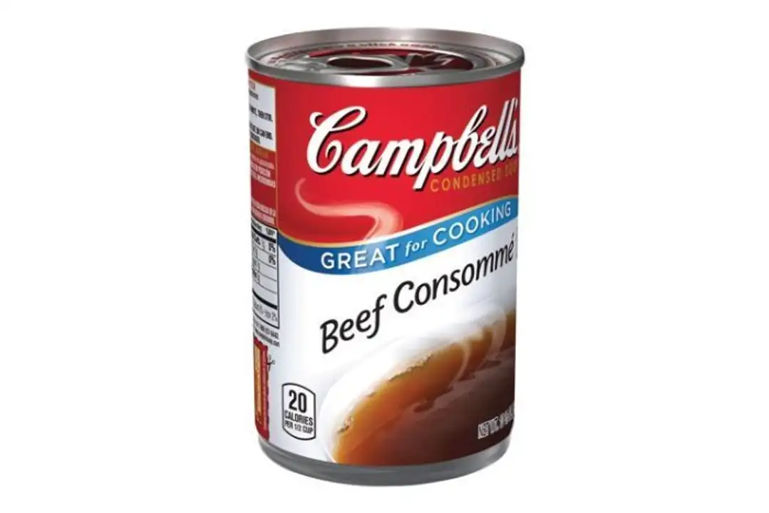 Order Campbells Soup, Condensed, Beef Consomme - 10.5 Ounces food online from Holiday farms store, Roslyn Heights on bringmethat.com