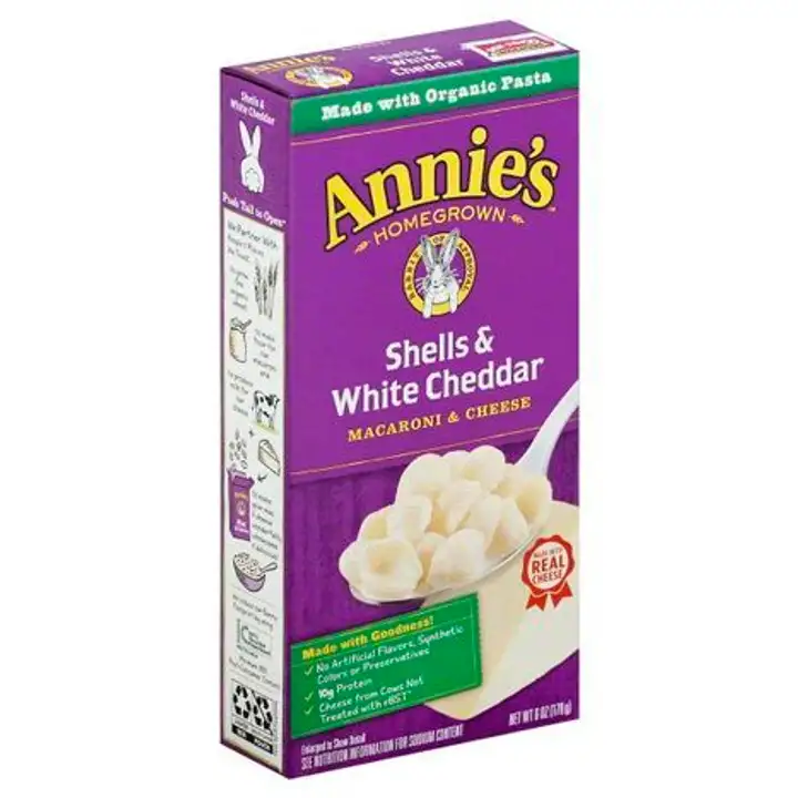 Order Annies Macaroni & Cheese, Shells & White Cheddar - 6 Ounces food online from Holiday farms store, Roslyn Heights on bringmethat.com