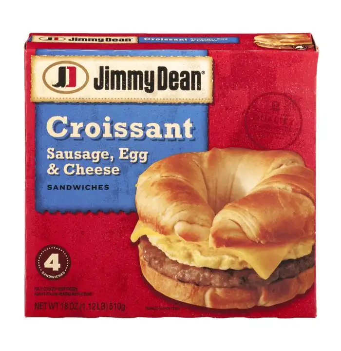 Order Jimmy Dean Sandwiches, Croissant, Sausage, Egg & Cheese - 18 Ounces food online from Novato Harvest Market store, Novato on bringmethat.com