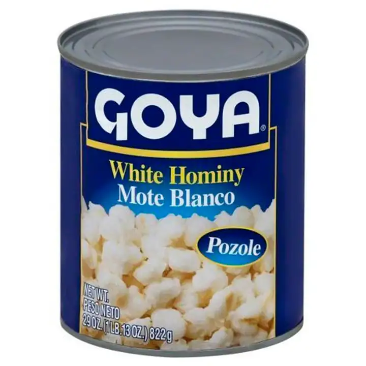 Order Goya Hominy, White - 29 Ounces food online from Fligner Market store, Lorain on bringmethat.com