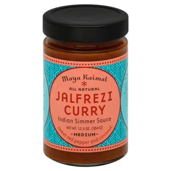 Order Maya Kaimal Indian Simmer Sauce, Jalfrezi Curry, Medium - 12.5 Ounces food online from Whole Foods Co-Op Denfeld store, Duluth on bringmethat.com