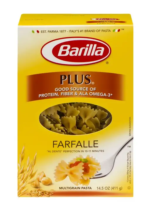 Order Barilla ProteinPlus Farfalle - 14.5 Ounces food online from Holiday farms store, Roslyn Heights on bringmethat.com