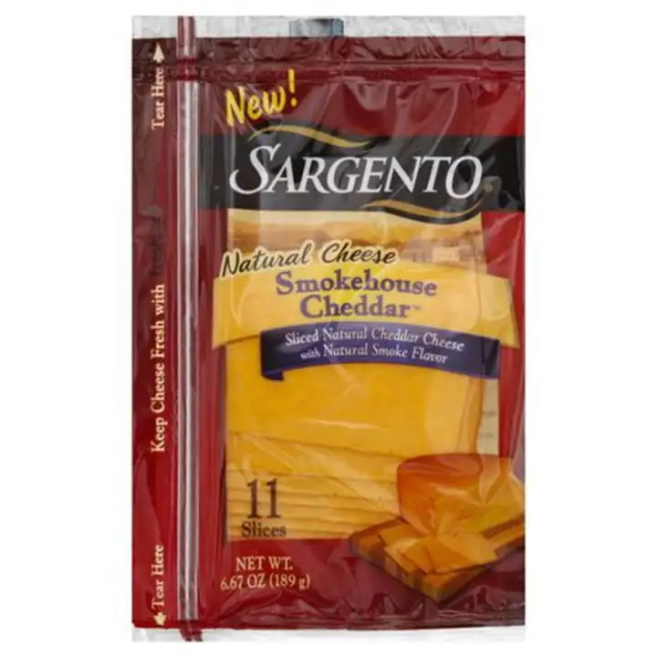 Order Sargento Cheese, Slices, Smokehouse Cheddar - 6.67 Ounces food online from Fligner Market store, Lorain on bringmethat.com