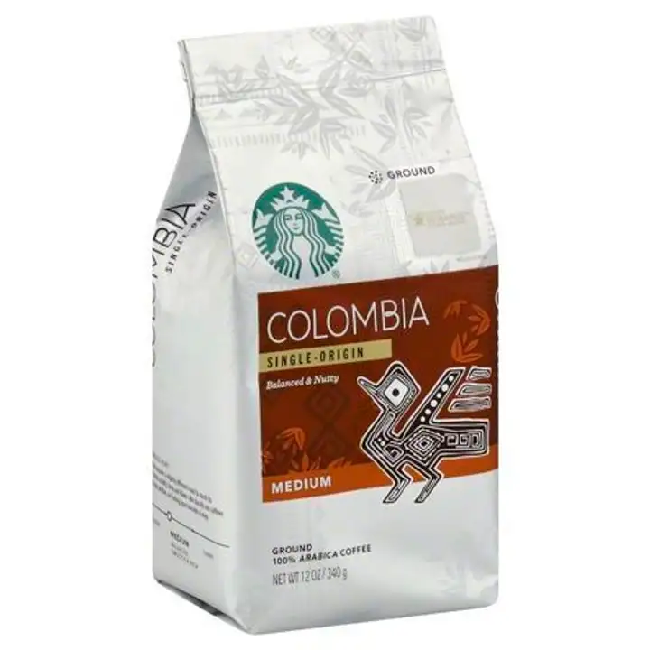 Order Starbucks Coffee, 100% Arabica, Ground, Medium, Colombia - 12 Ounces food online from Holiday farms store, Roslyn Heights on bringmethat.com