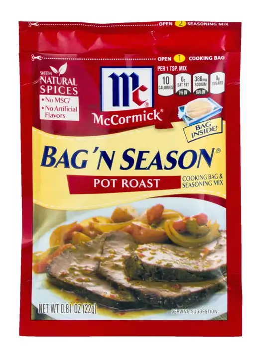 Order McCormick Bag 'n Season Cooking Bag & Seasoning Mix, Pot Roast - 0.81 Ounces food online from Novato Harvest Market store, Novato on bringmethat.com