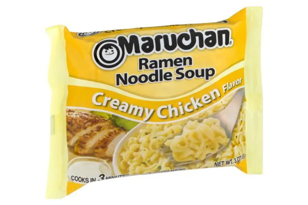 Order Maruchan Ramen Noodle Soup, Creamy Chicken Flavor - 3 Ounces food online from Fligner Market store, Lorain on bringmethat.com