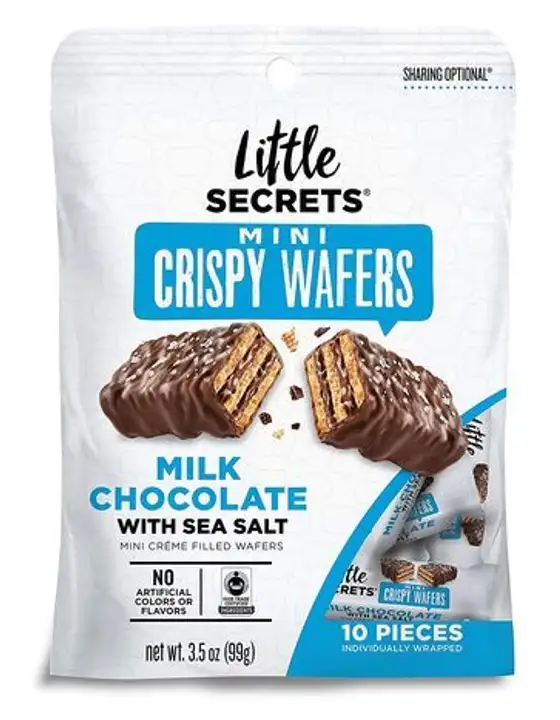 Order Little Secrets Milk Chocolate With Sea Salt Mini Crispy Wafers - 3.5 Ounces food online from Whole Foods Co-Op Denfeld store, Duluth on bringmethat.com