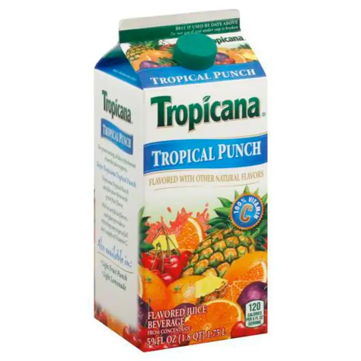 Order Tropicana Juice Beverage, Tropical Punch - 59 Ounces food online from Holiday farms store, Roslyn Heights on bringmethat.com