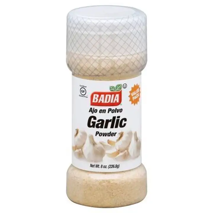Order Badia Garlic Powder, Value Pack - 8 Ounces food online from Fligner Market store, Lorain on bringmethat.com