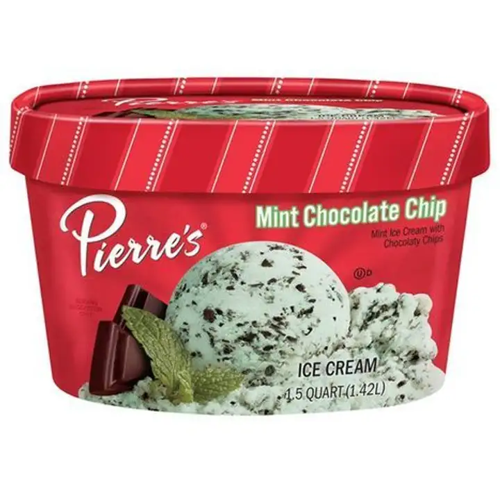 Order Pierre's Hero Mint Chocolate Chip Ice Cream - 48 Ounces food online from Fligner Market store, Lorain on bringmethat.com