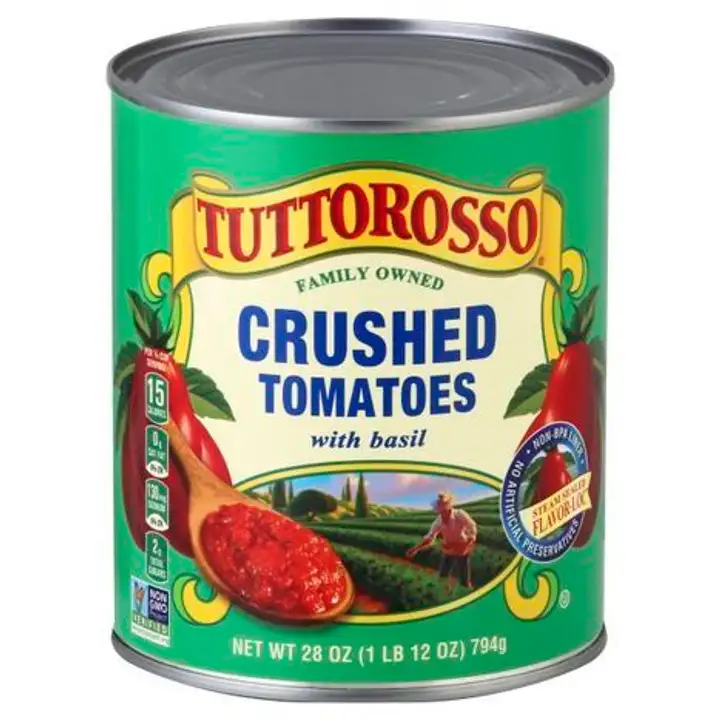 Order Tuttorosso Tomatoes, with Basil, Crushed - 28 Ounces food online from Meats Supreme store, Brooklyn on bringmethat.com