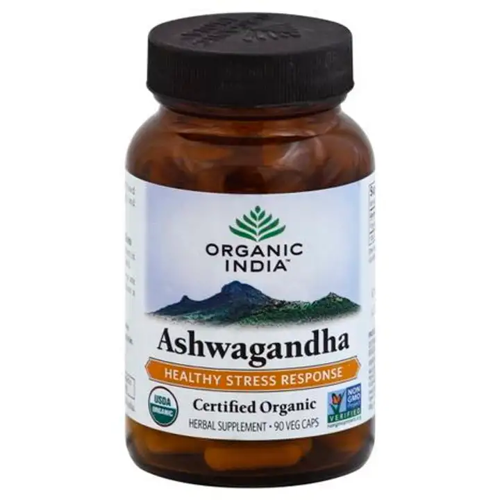 Order Organic India Ashwagandha, Veg Caps -  90 Vcp food online from Whole Foods Co-Op Denfeld store, Duluth on bringmethat.com