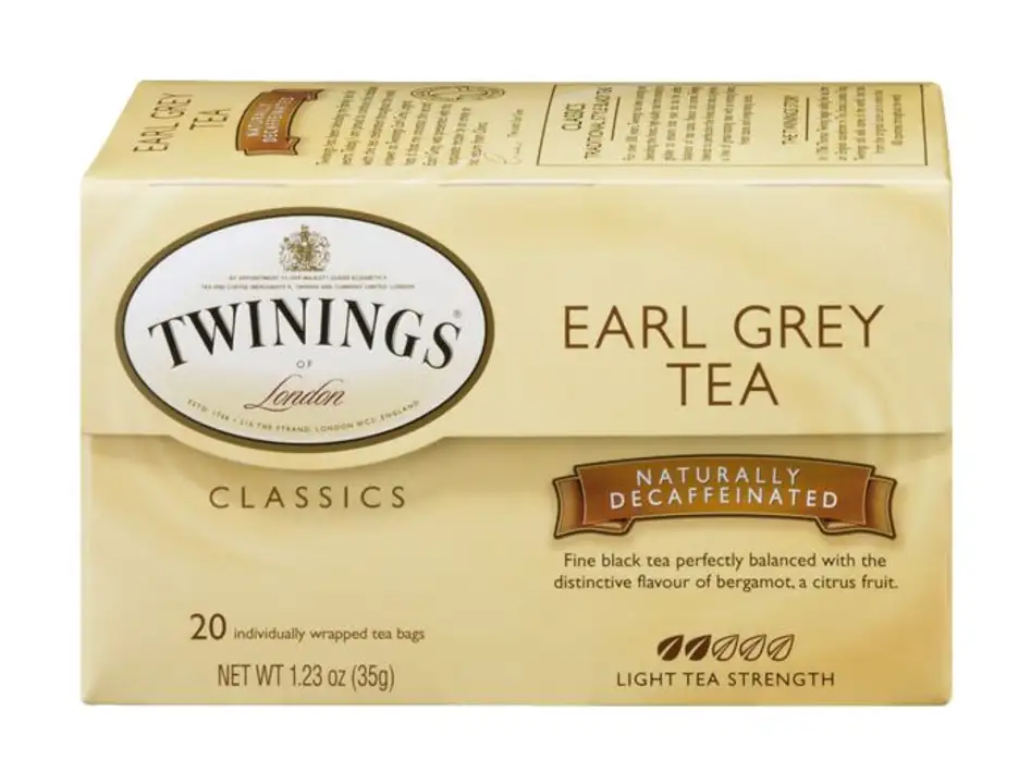 Order Twinings Black Tea, Earl Grey, Decaffeinated, Bags - 20 Bags food online from Holiday farms store, Roslyn Heights on bringmethat.com