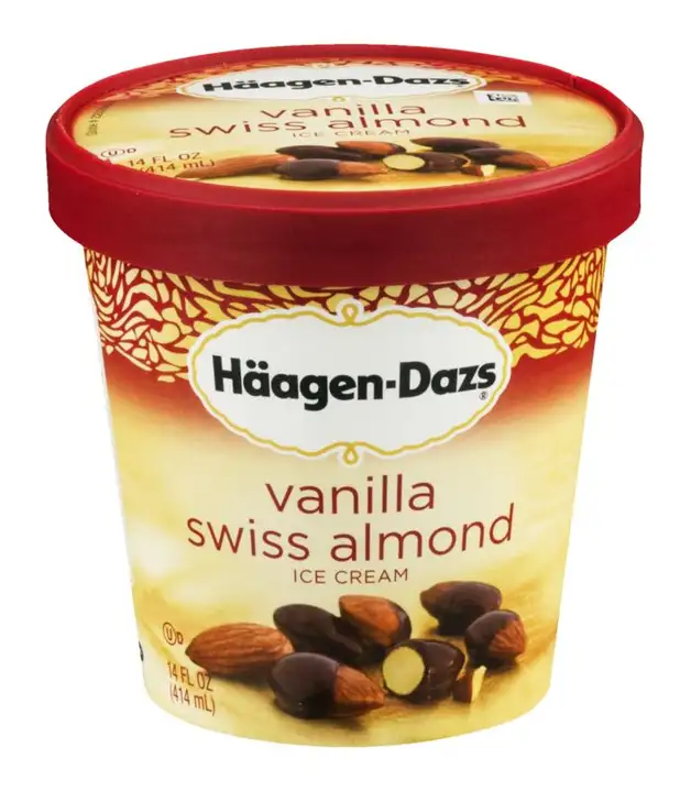 Order Haagen Dazs Ice Cream, Vanilla Swiss Almond - 16 Ounces food online from Novato Harvest Market store, Novato on bringmethat.com