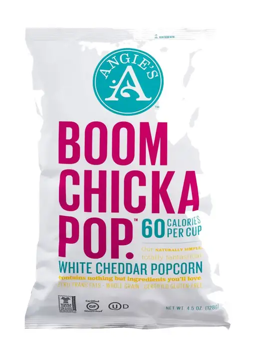 Order Angies Boom Chicka Pop Popcorn, White Cheddar - 4.5 Ounces food online from Whole Foods Co-Op Denfeld store, Duluth on bringmethat.com