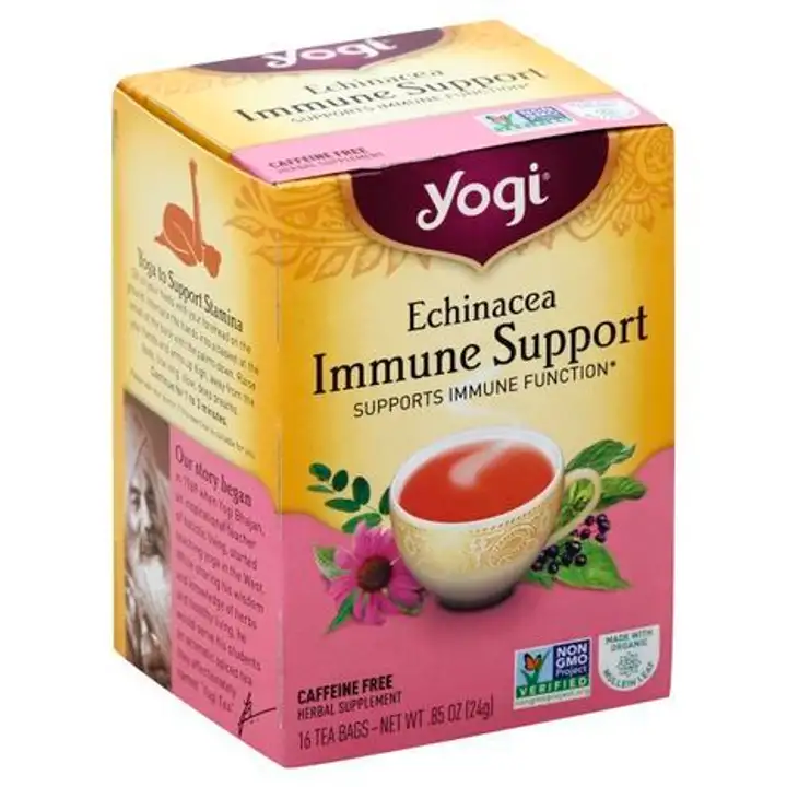 Order Yogi Tea, Immune Support, Echinacea, Bags - 16 Bags food online from Holiday farms store, Roslyn Heights on bringmethat.com