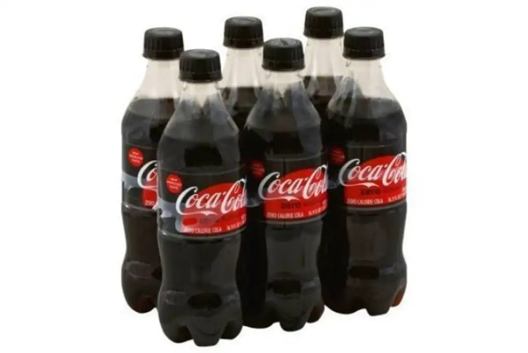 Order Coca Cola Zero Sugar Cola, Zero Calorie, 6 Pack food online from Holiday farms store, Roslyn Heights on bringmethat.com