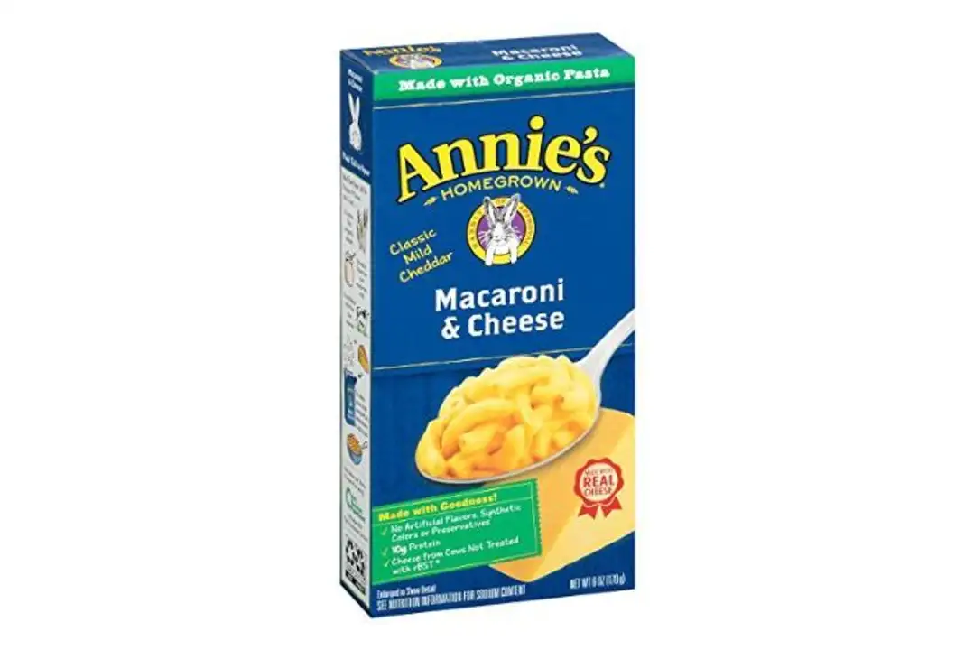Order Annies Macaroni & Cheese, Classic Mild Cheddar - 6 Ounces food online from Holiday farms store, Roslyn Heights on bringmethat.com