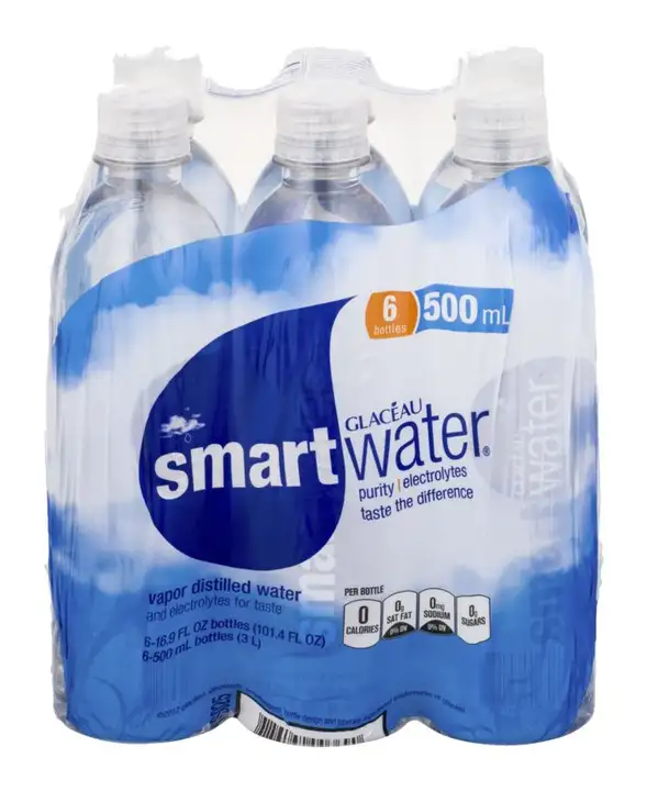 Order Smartwater Water, Vapor Distilled - 16.9 Fluid Ounces  (Pack of 6) food online from Holiday farms store, Roslyn Heights on bringmethat.com