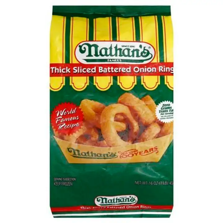 Order Nathans Onion Rings, Battered, Thick Sliced - 16 Ounces food online from Fligner Market store, Lorain on bringmethat.com