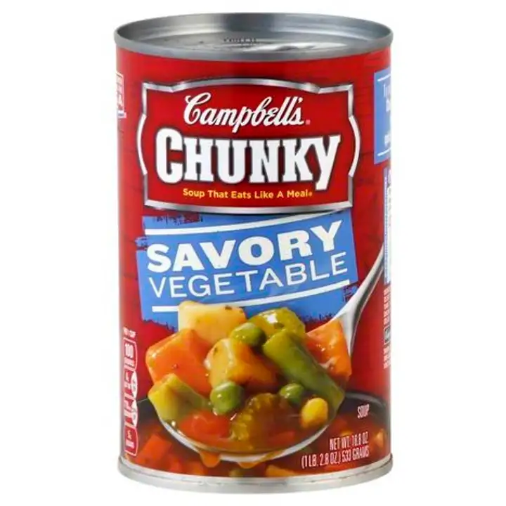 Order Campbells Chunky Soup, Savory Vegetable - 19 Ounces food online from Holiday farms store, Roslyn Heights on bringmethat.com
