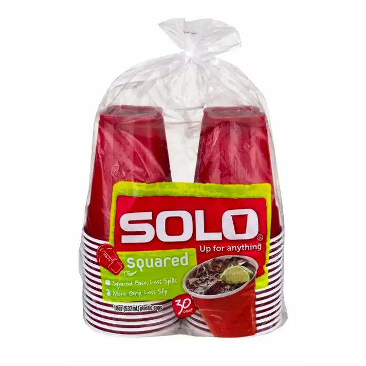 Order Solo Plastic Cups, Squared, 18 Ounce - 30 Count food online from Fligner Market store, Lorain on bringmethat.com