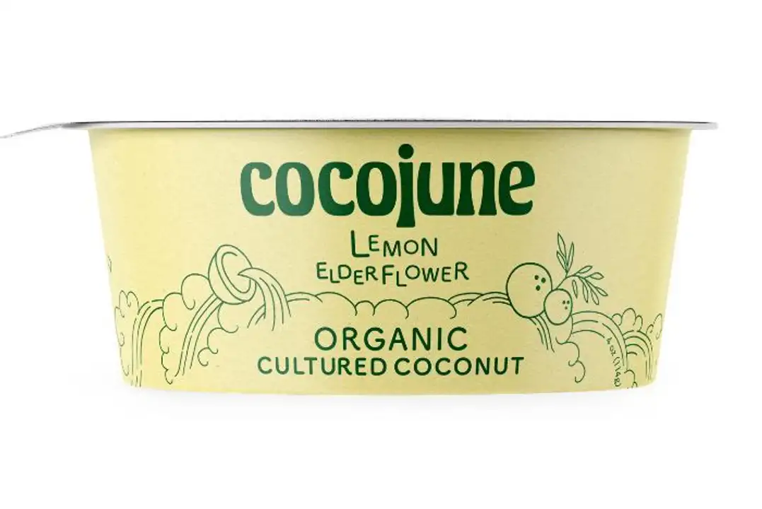 Order Cocojune Lemon Elderflower Organic Cultured Coconut Yogurt - 4 Ounces food online from Whole Foods Co-Op Denfeld store, Duluth on bringmethat.com