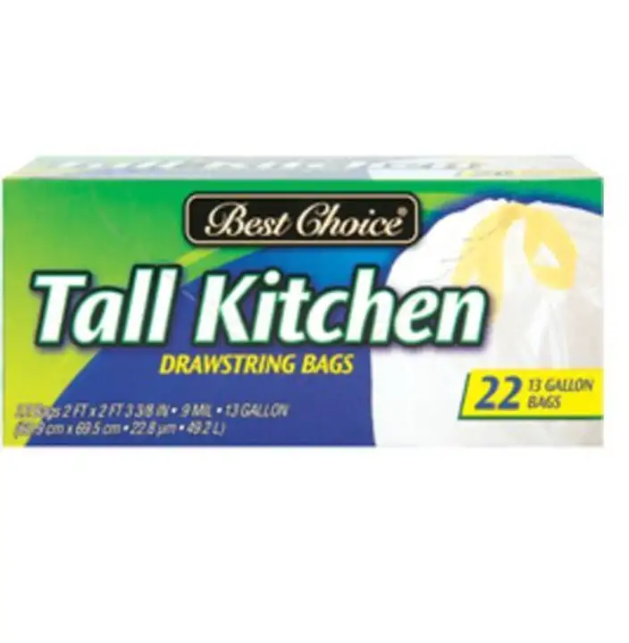 Order Best Choice Draw String Tall Kitchen Trash Bag - 22 Count food online from Fligner Market store, Lorain on bringmethat.com