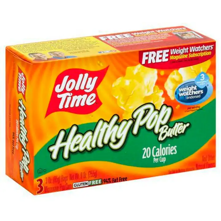Order Jolly Time Healthy Pop Popcorn, Microwave, Butter - 9 Ounces food online from Novato Harvest Market store, Novato on bringmethat.com
