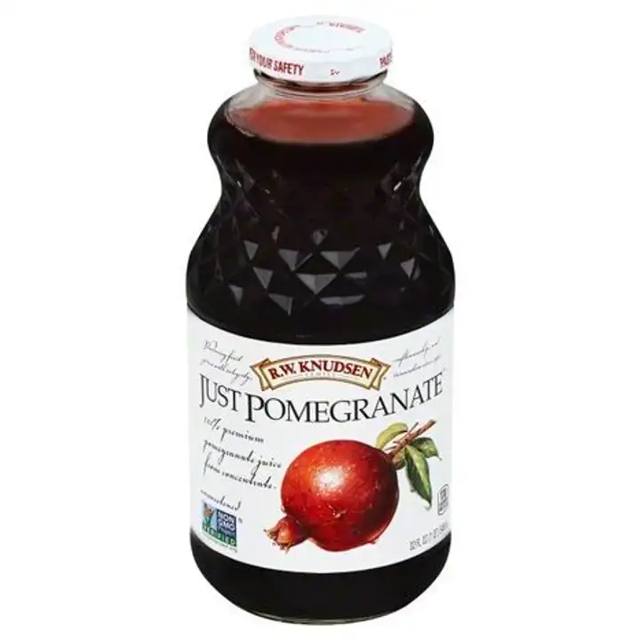 Order RW Knudsen 100% Juice, Unsweetened, Just Pomegranate - 32 Ounces food online from Whole Foods Co-Op Denfeld store, Duluth on bringmethat.com