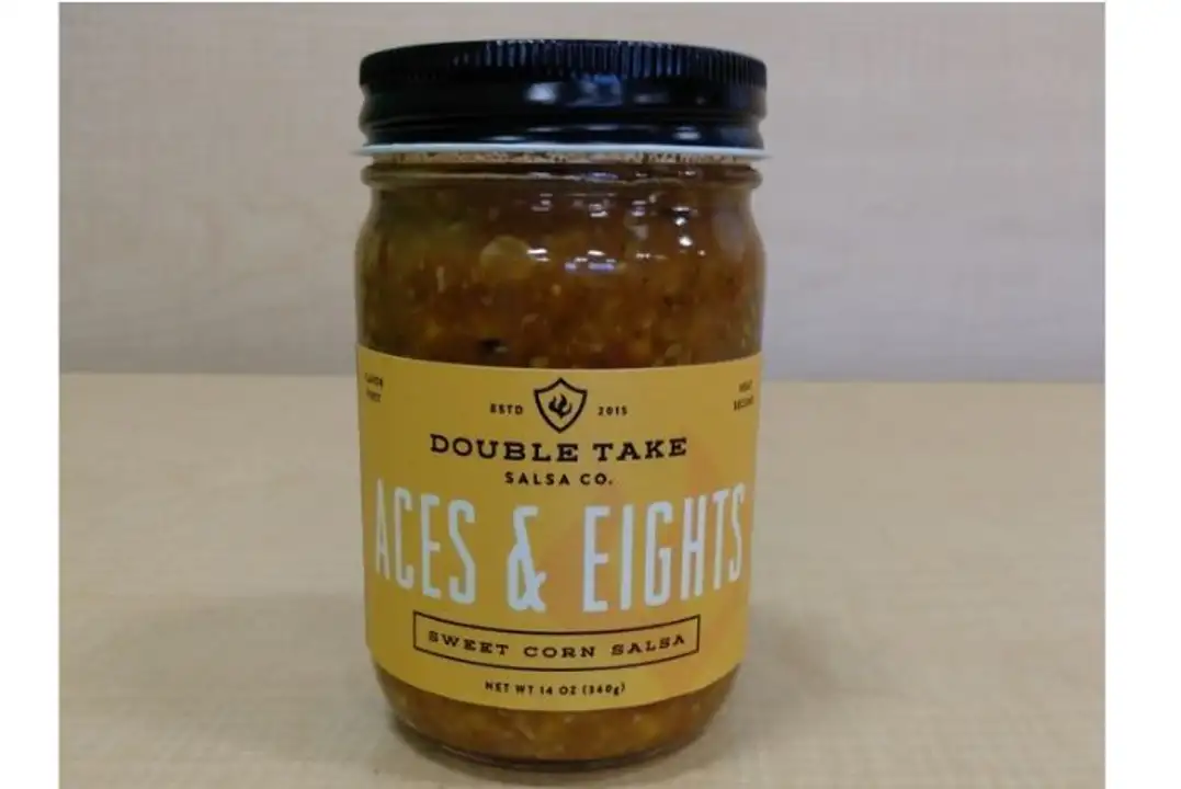 Order DOUBLE TAKE ACES & EIGHTS SWEET CORN SALSA, 13.5 oz food online from Whole Foods Co-Op Denfeld store, Duluth on bringmethat.com