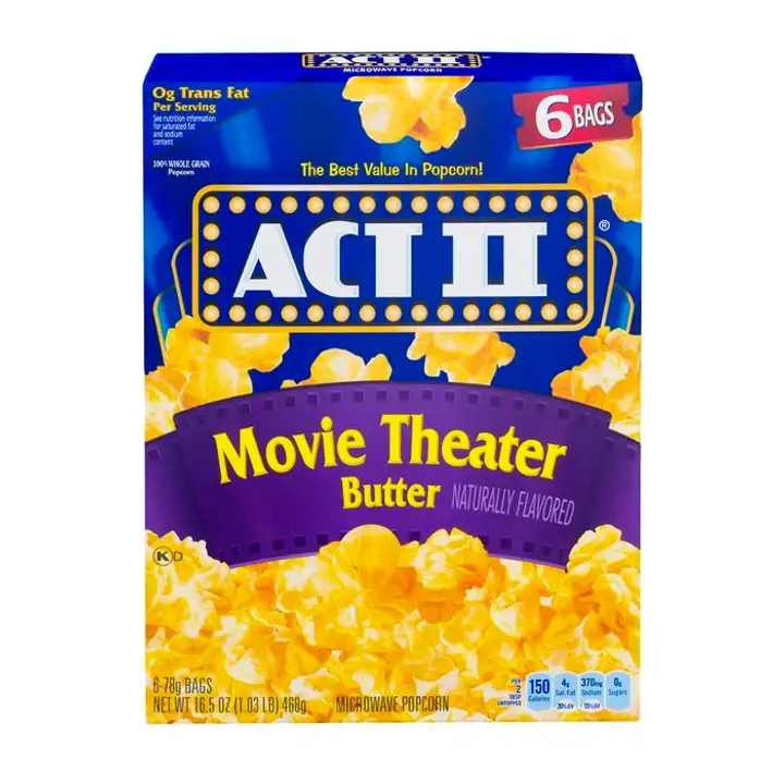Order Act II Microwave Popcorn, Movie Theater Butter - 6 Each food online from Fligner Market store, Lorain on bringmethat.com