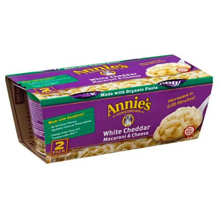Order Annies Macaroni & Cheese, White Cheddar, 2 Pack - 2 Each food online from Holiday farms store, Roslyn Heights on bringmethat.com