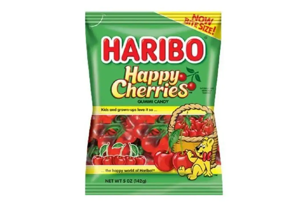 Order Haribo Gummi Candy, Happy Cherries, Bite Size - 5.29 Ounces food online from Holiday farms store, Roslyn Heights on bringmethat.com