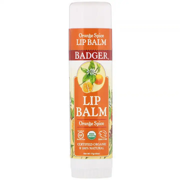 Order Ws Badger Orange Spice Lip Balm - 17 Grams food online from Whole Foods Co-Op Denfeld store, Duluth on bringmethat.com
