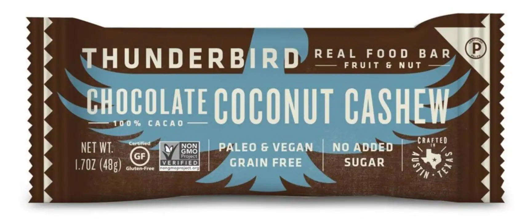Order Thunderbird Coconut Cashew Chocolate Bar - 1.7 Ounces food online from Whole Foods Co-Op Denfeld store, Duluth on bringmethat.com