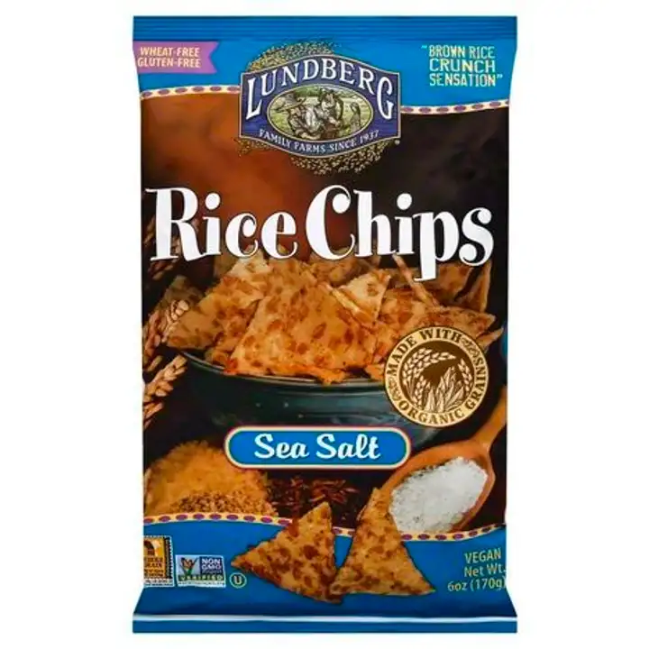 Order Lundberg Rice Chips, Sea Salt - 6 Ounces food online from Novato Harvest Market store, Novato on bringmethat.com
